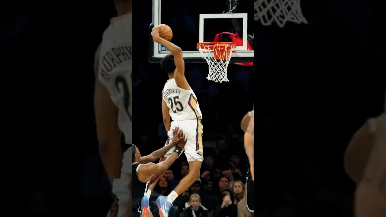 Trey Murphy III throws down fast break jam #pelicans #nets #highlights