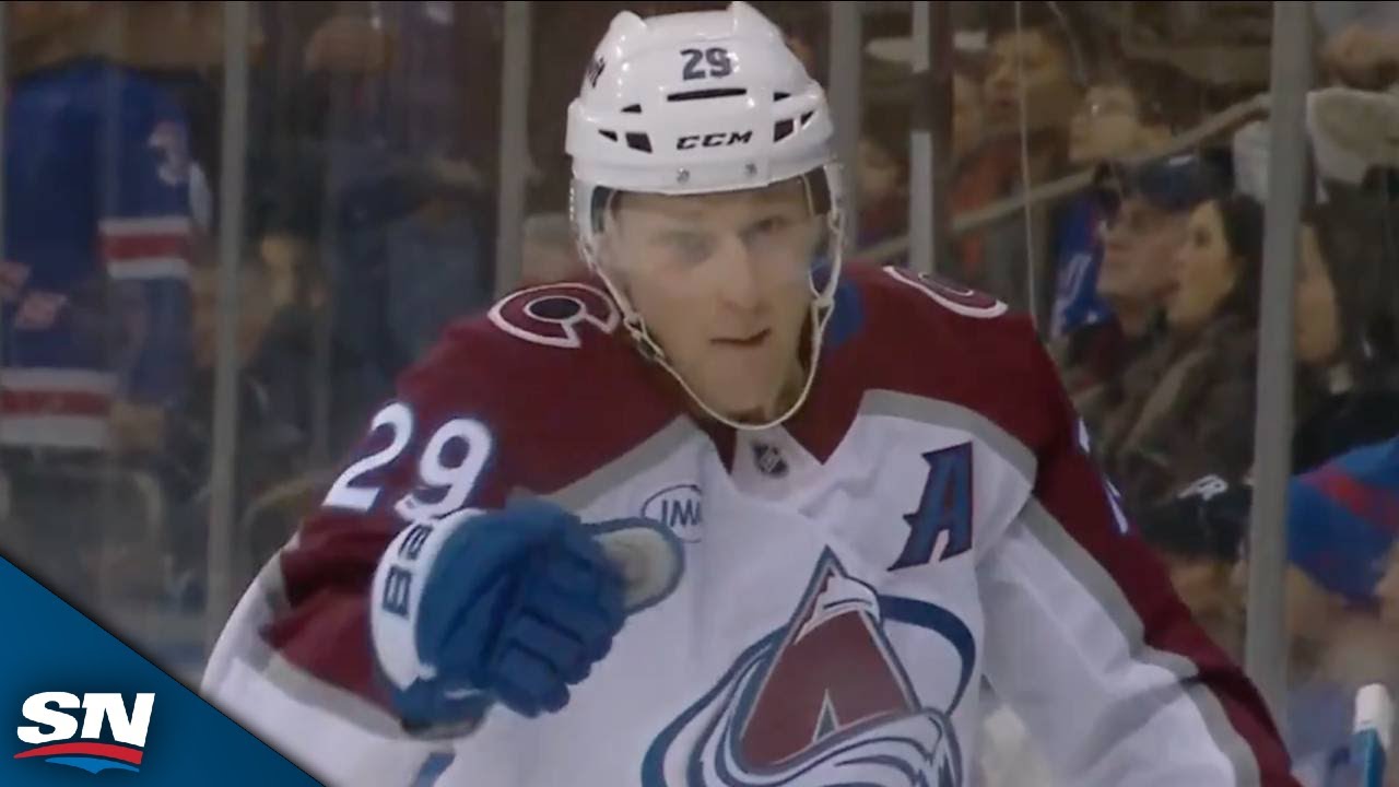 Avalanche's Nathan MacKinnon Bats In Rebound Past Shesterkin For Sweet Finish