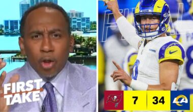 FIRST TAKE | "9-2 Rams show that they are team to beat in NFC" - Stephen A. on Stafford sinks Bucs