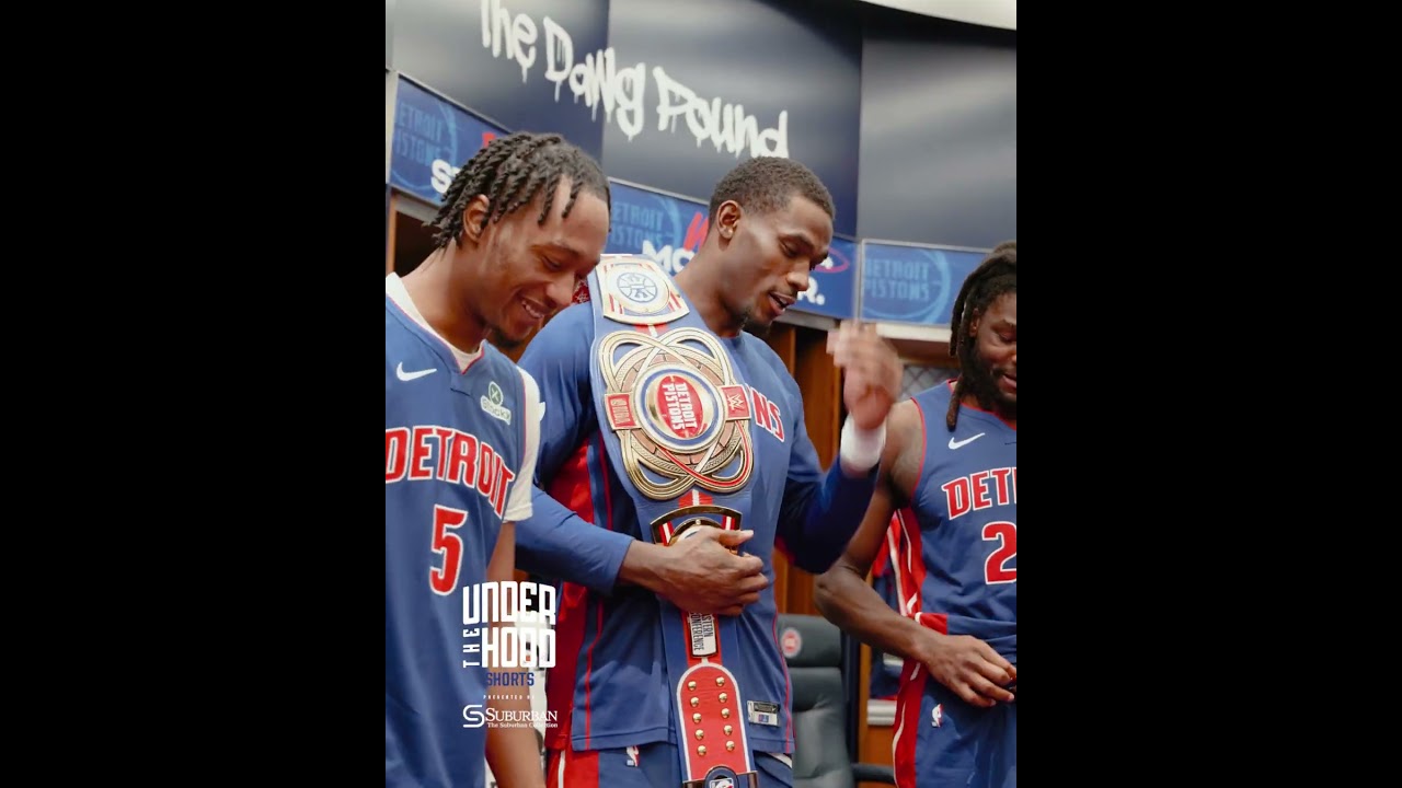 "Together on three, together on me, together on JB" The belt goes to Jalen #nba #pistons