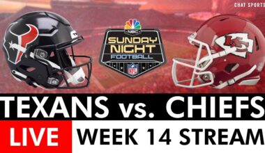 Sunday Night Football LIVE: Texans vs. Chiefs Play-By-Play & Highlights | NFL Week 14 Watch Party
