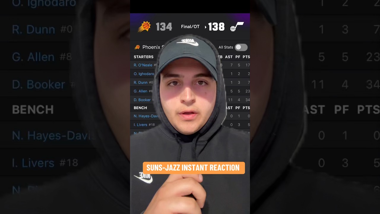 Reaction To The Suns LOSING To The Jazz 😬 #nba #phoenixsuns #devinbooker