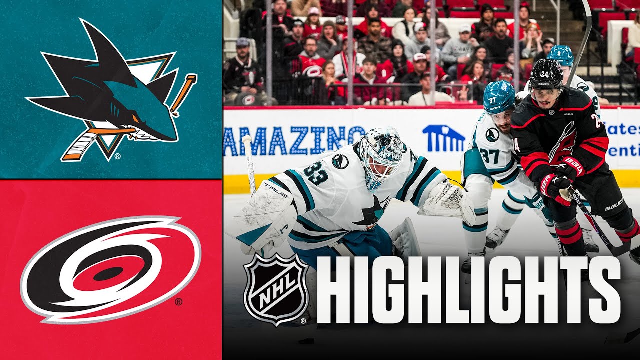Sharks vs. Hurricanes | NHL Highlights | December 07, 2025