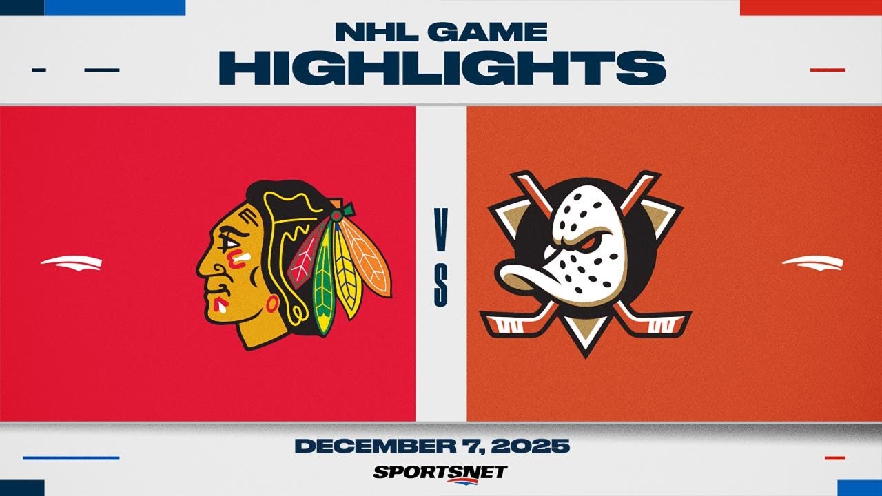NHL Highlights | Blackhawks vs. Ducks - December 7, 2025