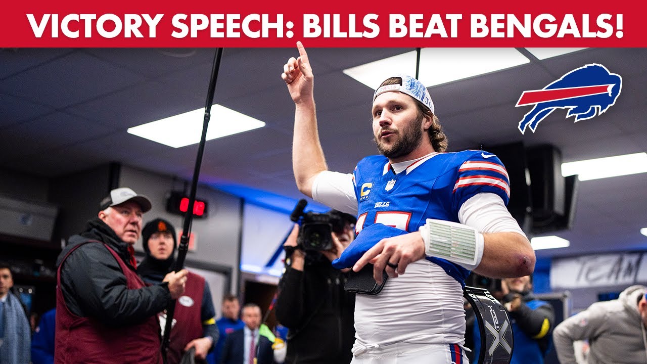 Inside the Buffalo Bills Locker Room After Big Win Over Bengals! | Sean McDermott's Victory Speech