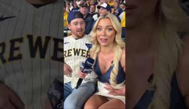 MLB Reporter Fan Interview - American Family Field #mlb #mlbhighlights #milwaukeebrewers #funny