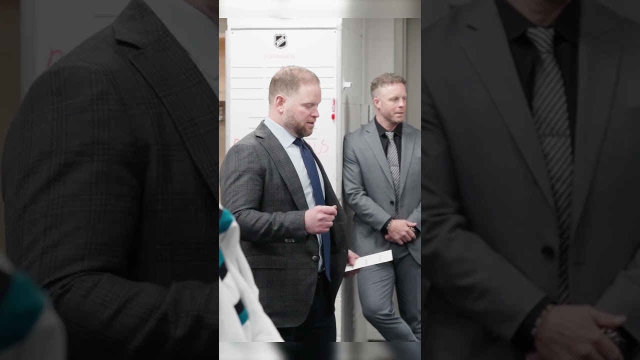 Coach's postgame speech from Carolina.  #hockey #nhl #sharks