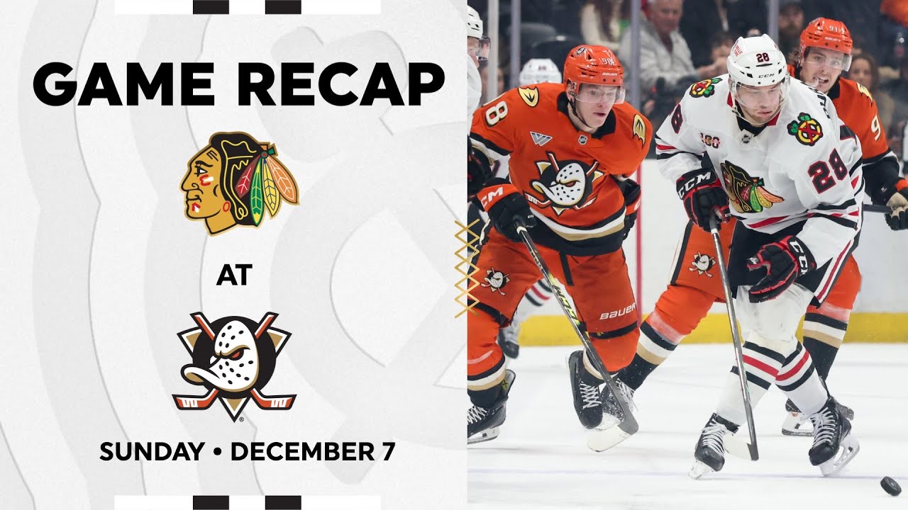 Blackhawks at Ducks Game Highlights | 12.7.25