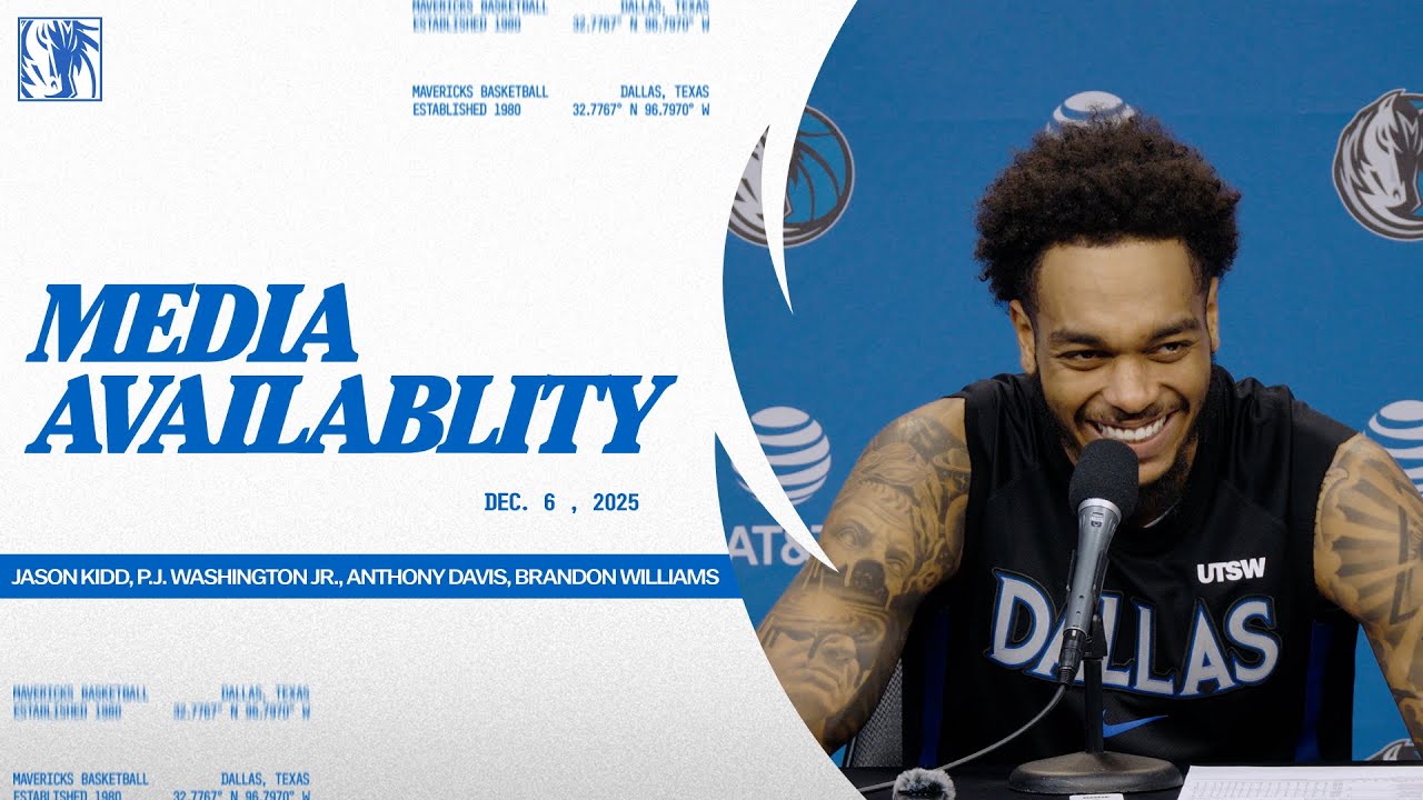 Jason Kidd, P.J. Washington, Anthony Davis & Brandon Williams | Media Availability vs HOU | 12/06/25