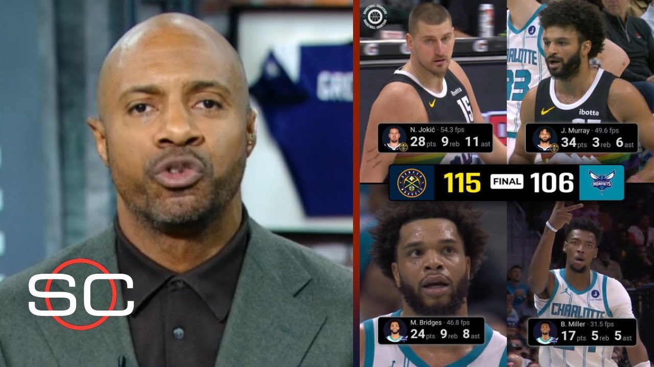 "Nikola Jokic is the BEST center ever!" - ESPN on Denver Nuggets beat Charlotte Hornets 115-106