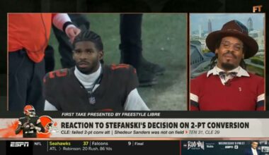 FIRST TAKE | Stefanski doesn’t want Sanders to succeed - Cam rips Browns HC decision 2-pt conversion