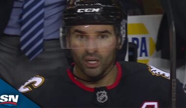 Flames' Nazem Kadri Finishes Off Tic-Tac-Toe To Convert On Sabres Giveaway