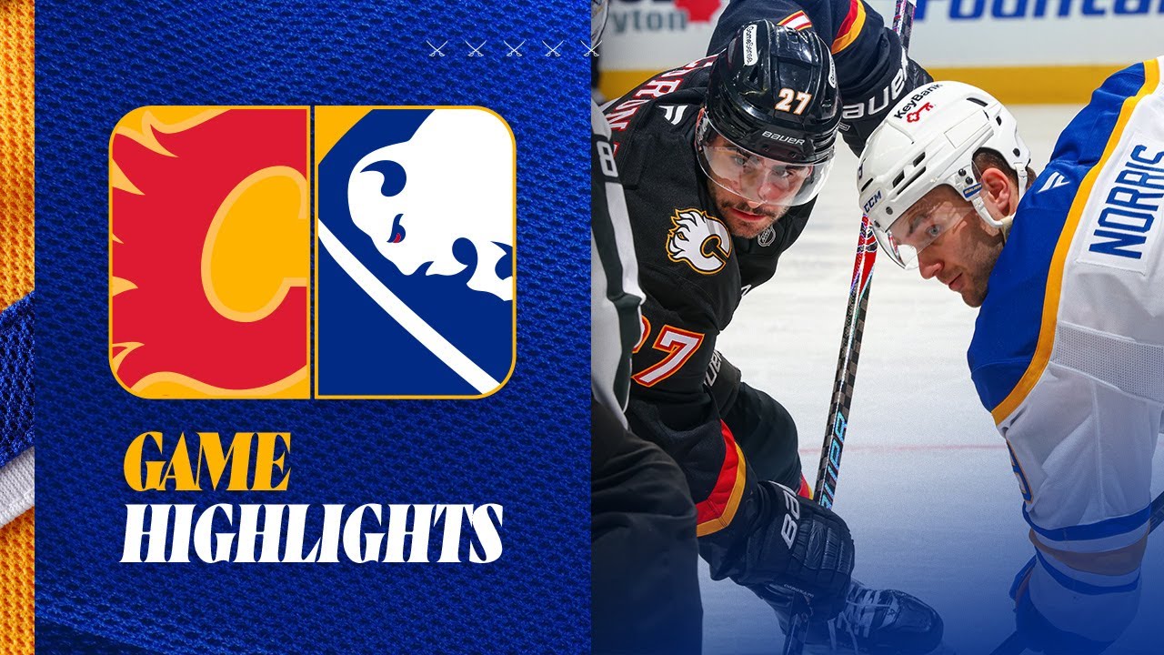 Dahlin, Power, Thompson, and Tuch Score | Buffalo Sabres Lose To Calgary Flames | Game Highlights
