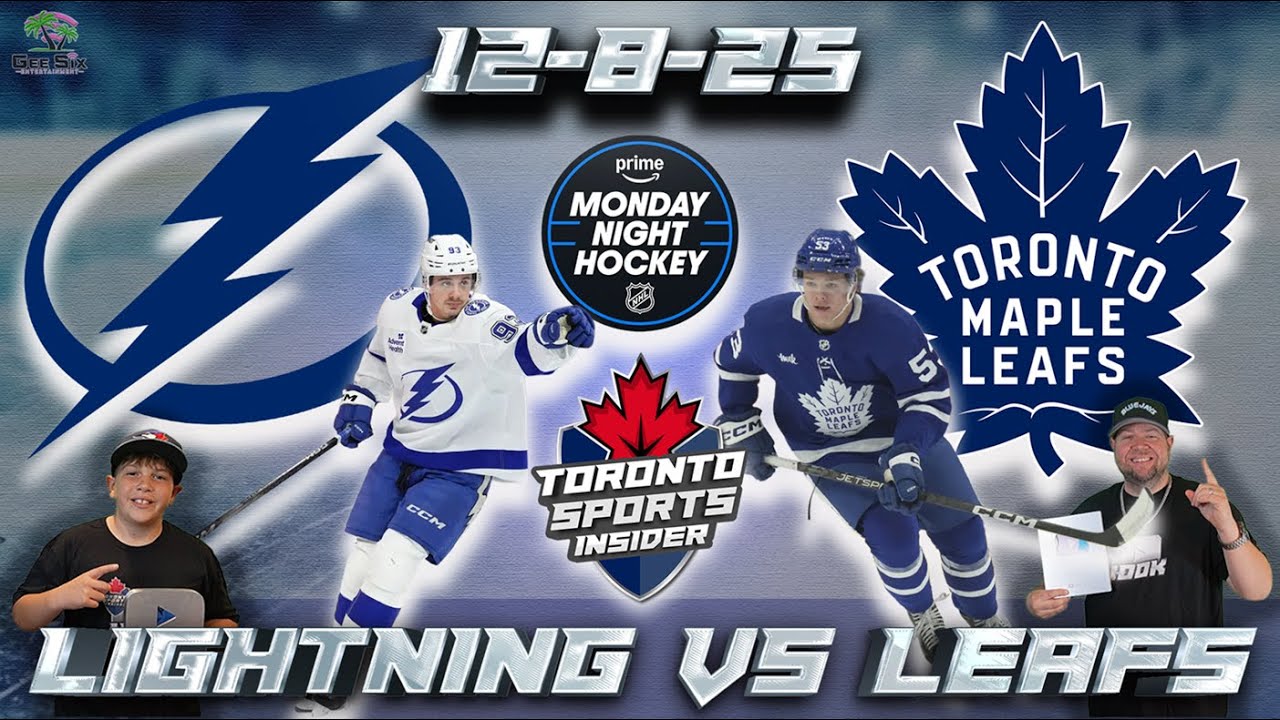 12-8-25 Tampa Bay Lightning vs Toronto Maple Leafs | NHL LIVE Stream Reaction & Play By Play