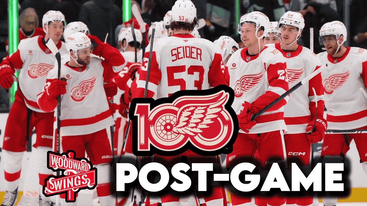 DETROIT RED WINGS VS VACOUVER CANUCKS LIVE POSTGAME | Woodward Wings
