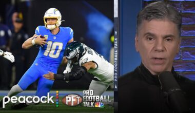 Justin Herbert plays through injury to help Chargers beat Eagles | Pro Football Talk | NFL on NBC