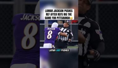 Lamar Jackson PUSHES REF after Baltimore Ravens lose to the Pittsburgh Steelers 😳