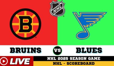 🔴LIVE : Boston Bruins Vs St. Louis Blues | NHL 2025 | NHL Live SCOREBOARD