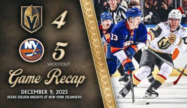 HIGHLIGHTS | New York Islanders 5, Vegas Golden Knights 4, SO | Dec. 9, 2025
