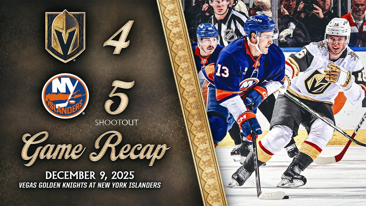 HIGHLIGHTS | New York Islanders 5, Vegas Golden Knights 4, SO | Dec. 9, 2025