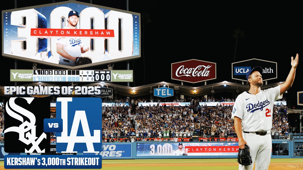 FULL GAME: Clayton Kershaw joins the 3,000-strikeout club! (White Sox vs. Dodgers)