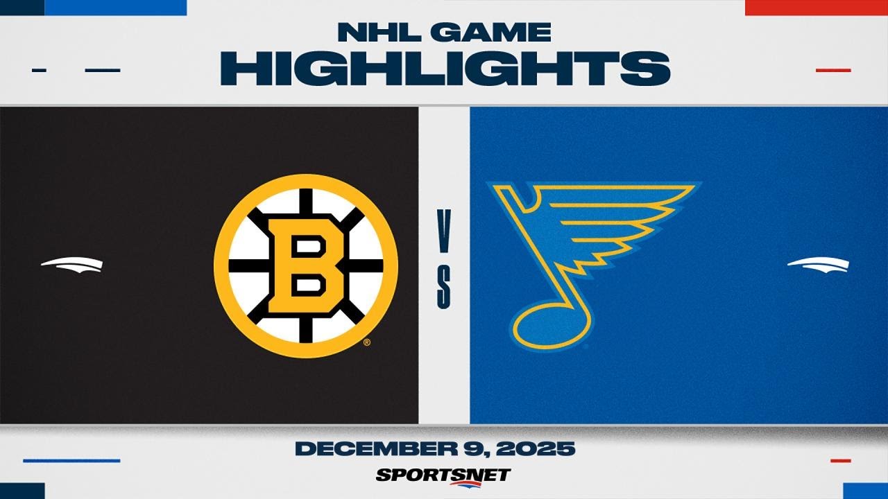NHL Highlights | Bruins vs. Blues - December 9, 2025