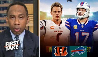 FIRST TAKE | Stephen A. Smith BOLD predicts to Bengals vs Bills: Joe Burrow or Josh Allen?