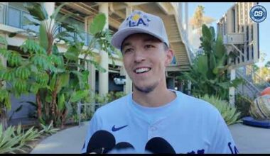 Tommy Edman talks Dodgers signing Edwin Díaz, his ankle recovery and LADF & Baby2Baby Holiday Party