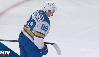 Blues' Dylan Holloway And Pavel Buchnevich Strike Twice In 39 Seconds