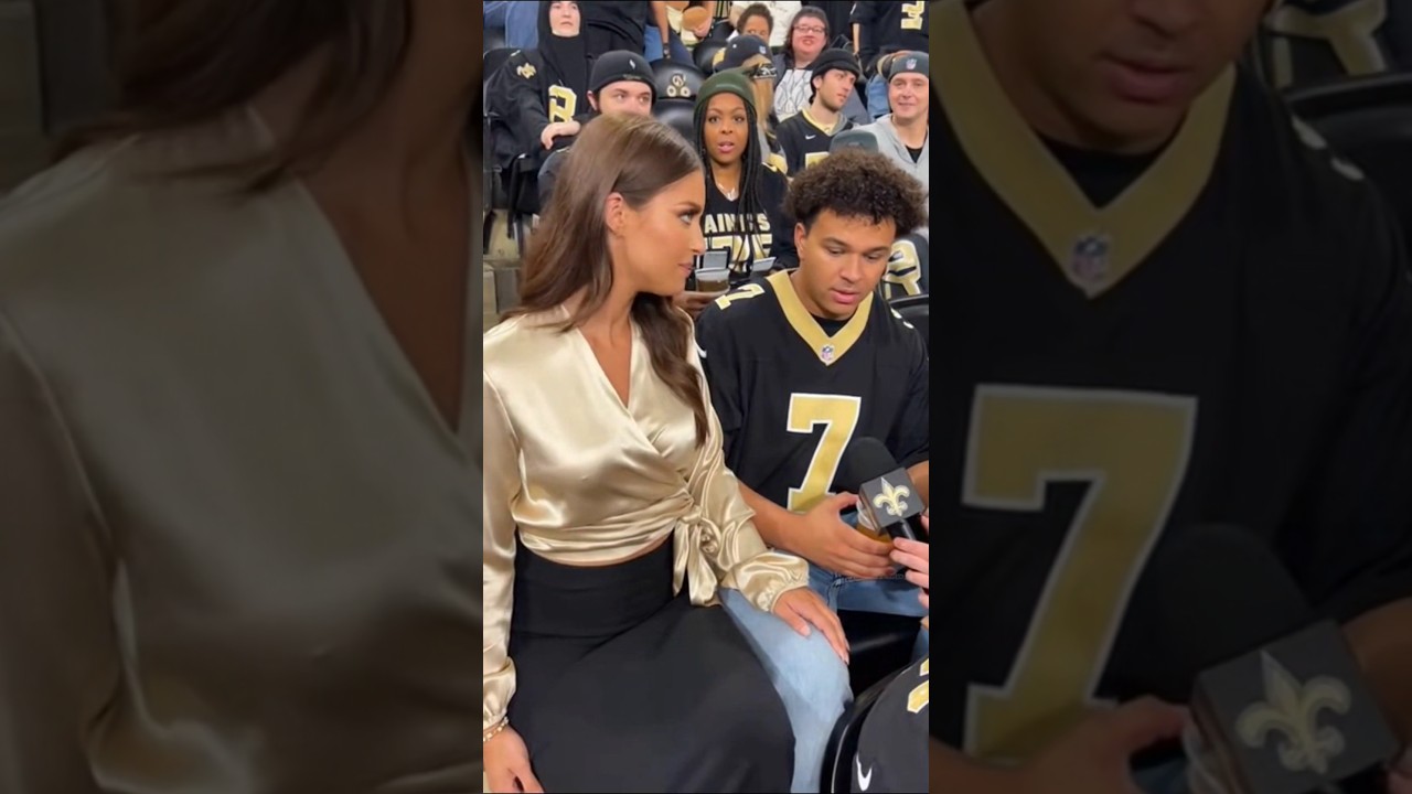 NFL Reporter Roasts Fan - Caesars Superdome #nfl #nflhighlights #neworleanssaints #funnyshorts