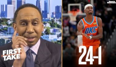 FIRST TAKE| Thunder are best team of all time - Stephen A. on OKC sets record, ties Warriors at 24–1