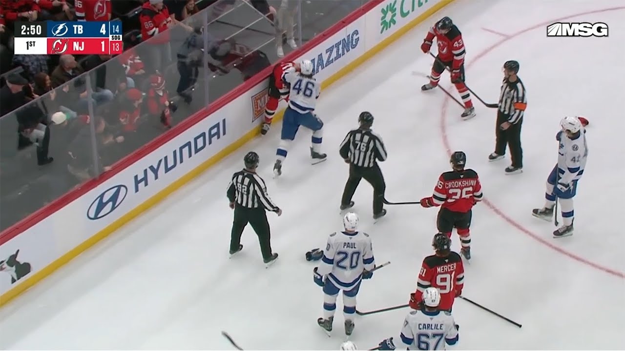 Brenden Dillon Doesn't Like Hit on Luke Hughes