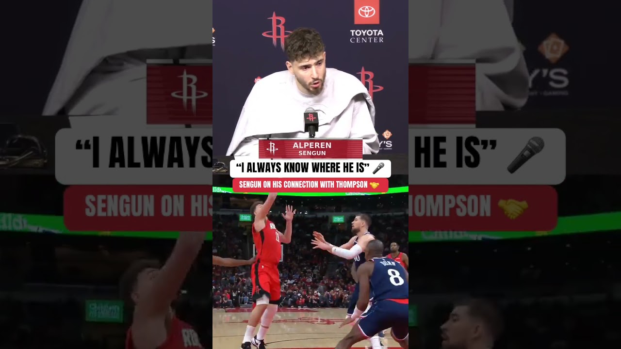 Sengun postgame talking about his connection with Amen Thompson 🤝
