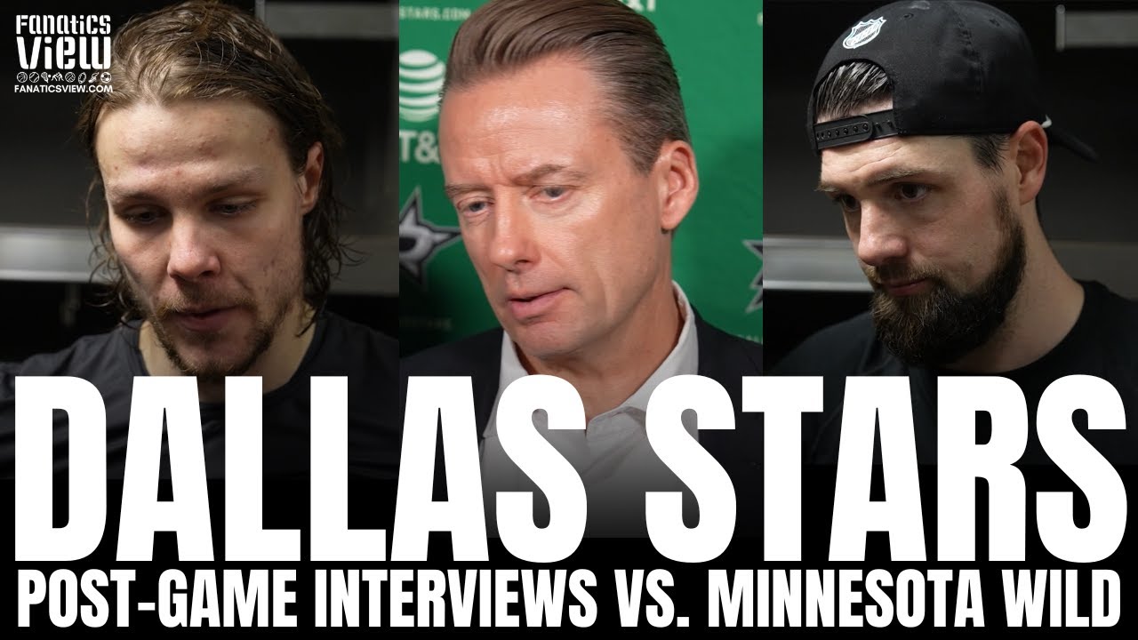 Jamie Benn, Miro Heiskanen & Glen Gulutzan Recap Dallas Stars Loss vs. Minnesota Wild