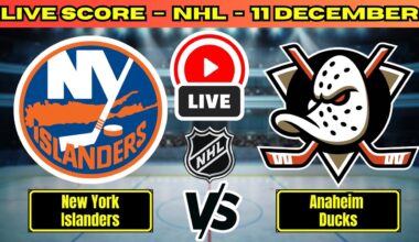 🔴 New York Islanders vs Anaheim Ducks | NHL PLAY BY PLAY | Live Score Update December 11
