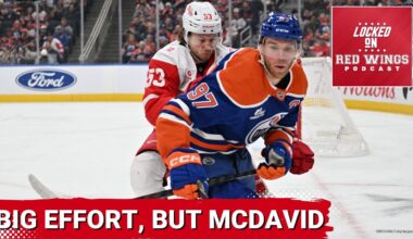 Red Wings fight hard, but Connor McDavid's FOUR assists ends Detroit's point streak