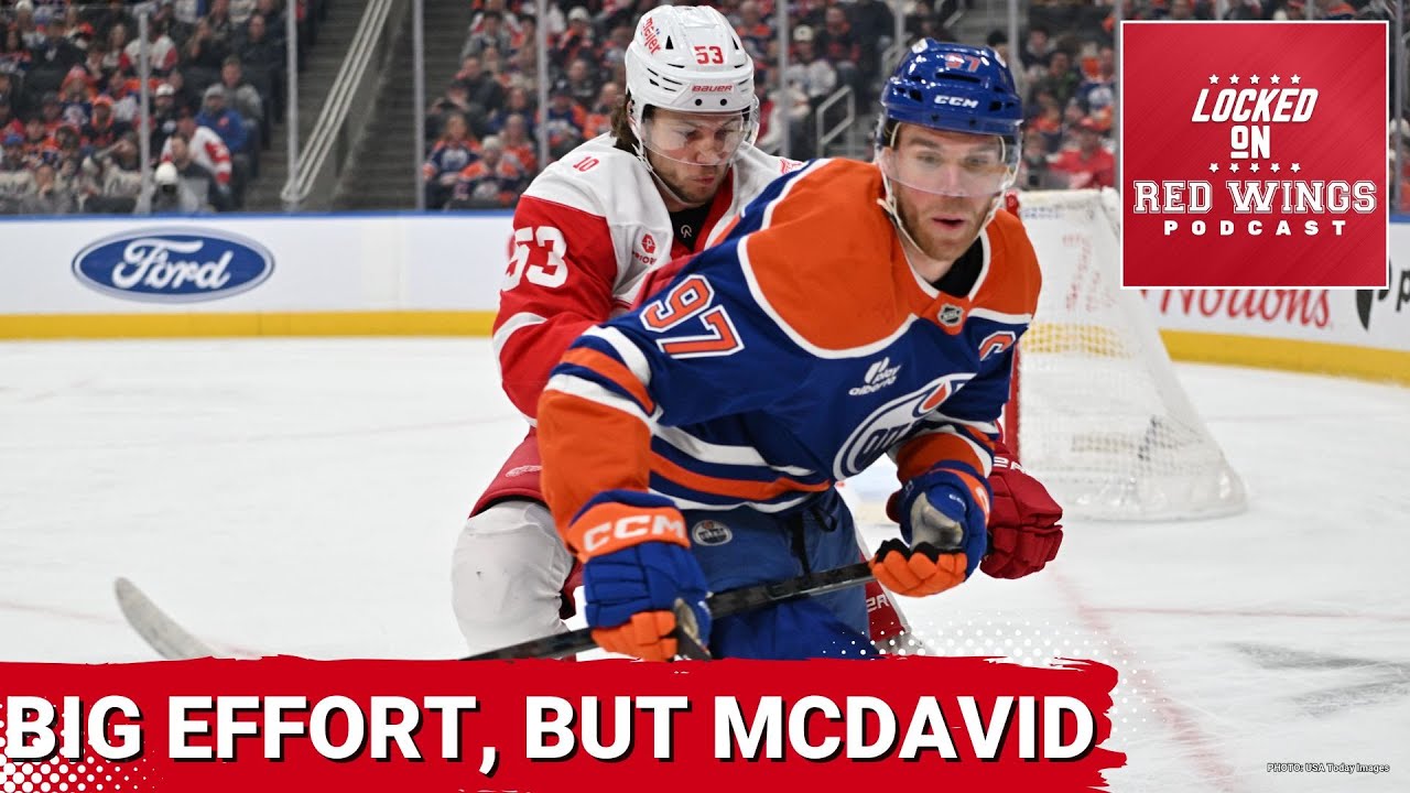 Red Wings fight hard, but Connor McDavid's FOUR assists ends Detroit's point streak