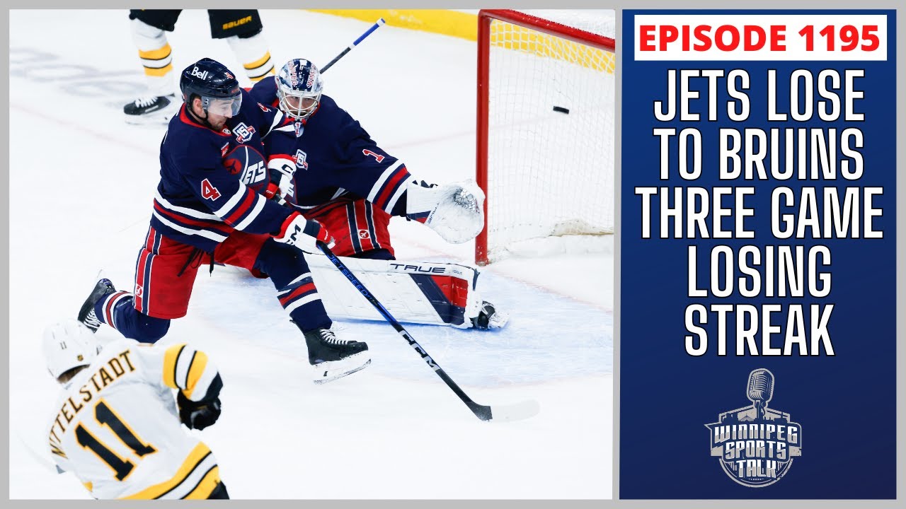 Winnipeg Jets lose to Boston Bruins, three game losing streak