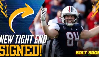 Breaking: Los Angeles Chargers Sign TE Tanner McLachlan to Practice Squad! | Bolt Bros |