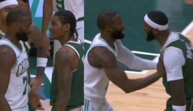 Bobby Portis gets in Jaylen Brown's face and yells after he got into it with KPJ 👀