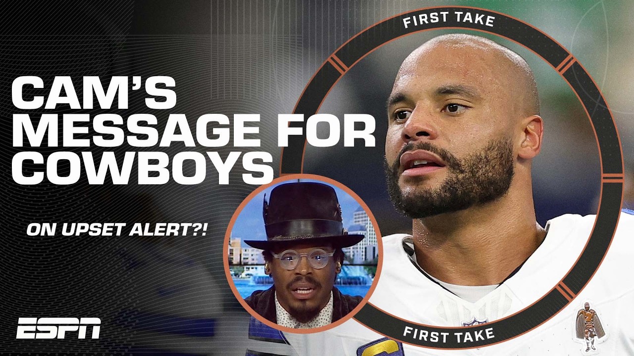 ‘YOU GONE BE IN TURKS & CAICOS’ 🌴 Cam Newton WARNS Cowboys what’s at stake vs. Vikings | First Take