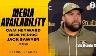 Cam Heyward, Nick Herbig, Jack Sawyer Media Availability (Dec. 12) | Pittsburgh Steelers