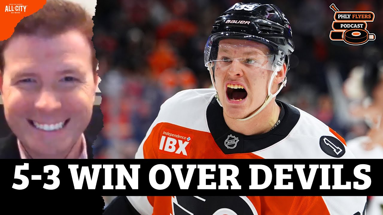 Inside Flyers’ Locker Room After Matvei Michkov & Owen Tippett FUEL INSANE 5-3 Win Over NJ Devils