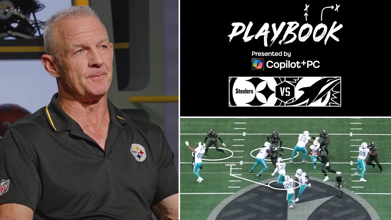 Stopping Miami's Power Run Game | Playbook with Merril Hoge | Pittsburgh Steelers