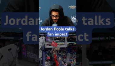 Jordan Poole on impact of fans #pelicans #nba #shorts