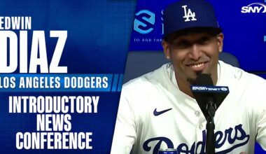 Edwin Diaz Los Angeles Dodgers Introductory News Conference