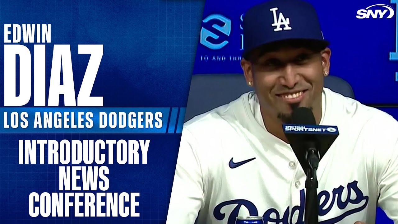 Edwin Diaz Los Angeles Dodgers Introductory News Conference