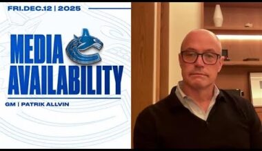 General Manager Patrik Allvin Media Availability following Canucks trade with Wild (Dec 12, 2025)