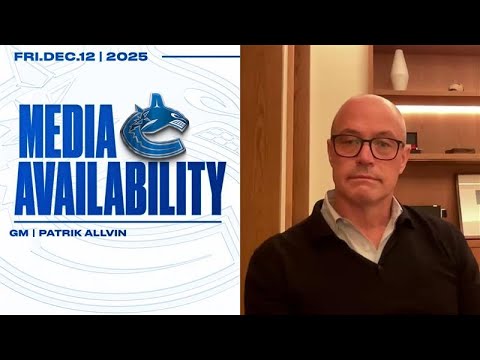 General Manager Patrik Allvin Media Availability following Canucks trade with Wild (Dec 12, 2025)