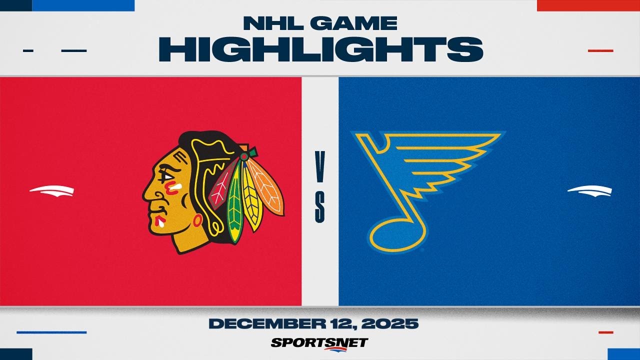 NHL Highlights | Blackhawks vs. Blues - December 12, 2025
